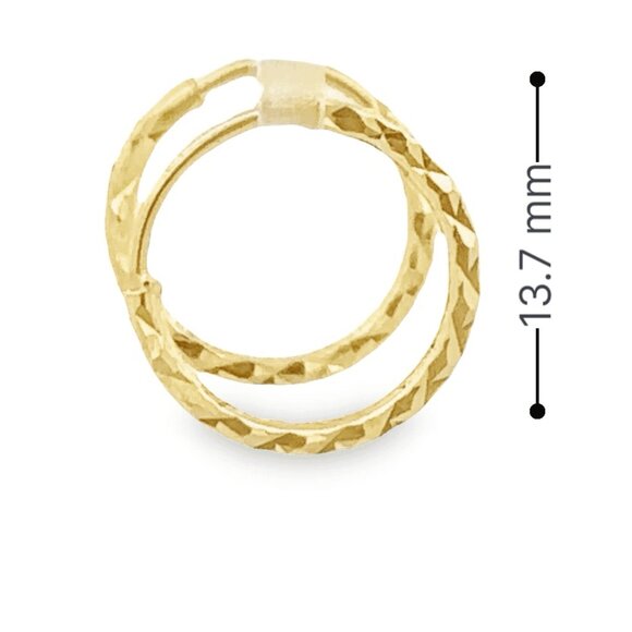 Ijaz Jewelers - The Jewelers of Kings & Queens Jewelry - 10K Diamond Cut Hoop Earrings